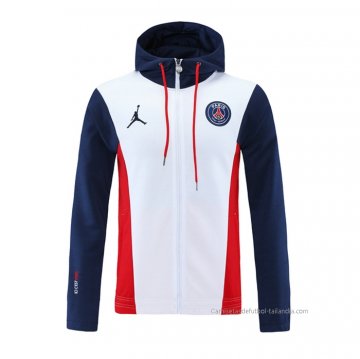 Chaqueta con Capucha del Paris Saint-Germain 2021-2022 Blanco Chaqueta con Capucha del Paris Saint-Germain 2021-2022 Blanco