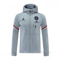 Chaqueta con Capucha del Paris Saint-Germain 2021-2022 Gris