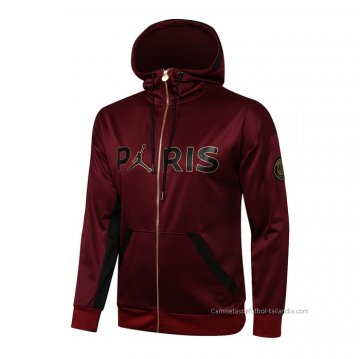 Chaqueta con Capucha del Paris Saint-Germain 2021-2022 Rojo Chaqueta con Capucha del Paris Saint-Germain 2021-2022 Rojo