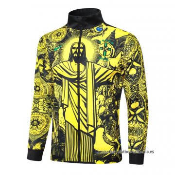 Chaqueta del Brasil Jesus 2024-2025 Amarillo Chaqueta del Brasil Jesus 2024-2025 Amarillo