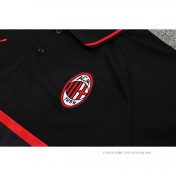 Conjunto Polo del AC Milan 2022-2023 Negro