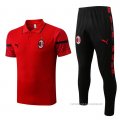Conjunto Polo del AC Milan 2022-2023 Rojo