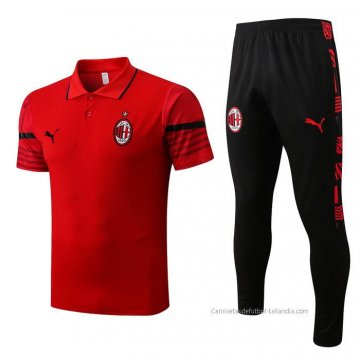 Conjunto Polo del AC Milan 2022-2023 Rojo Conjunto Polo del AC Milan 2022-2023 Rojo