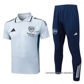 Conjunto Polo del Arsenal 2025-2026 Gris
