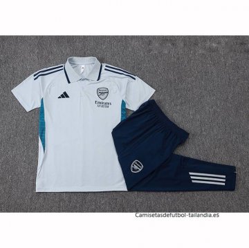 Conjunto Polo del Arsenal 2025-2026 Gris