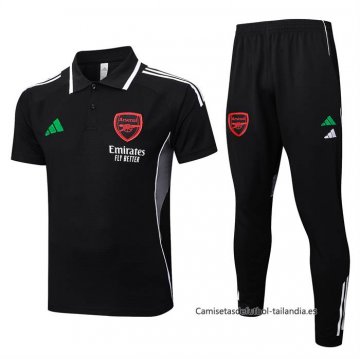 Conjunto Polo del Arsenal 2025-2026 Negro Conjunto Polo del Arsenal 2025-2026 Negro
