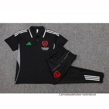 Conjunto Polo del Arsenal 2025-2026 Negro