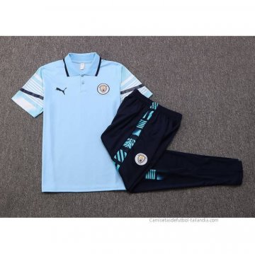 Conjunto Polo del Manchester City 2022-2023 Azul