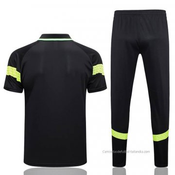 Conjunto Polo del Manchester City 2023-2024 Negro