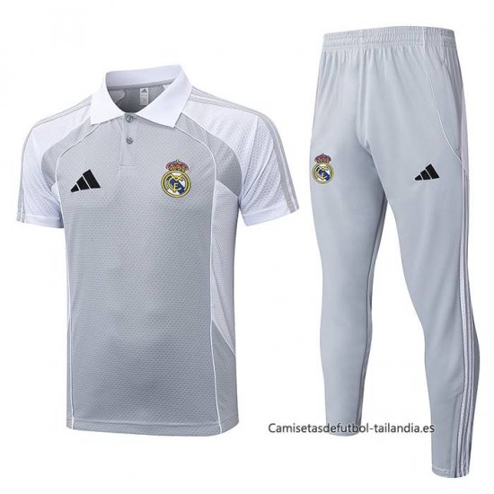Conjunto Polo del Real Madrid 2025-2026 Gris - Haga un click en la imagen para cerrar