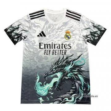 Tailandia Camiseta Real Madrid Dragon 2024-2025 Blanco Gris Tailandia Camiseta Real Madrid Dragon 2024-2025 Blanco Gris