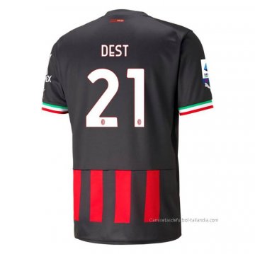 1ª Camiseta AC Milan Jugador Dest 2022-2023 1ª Camiseta AC Milan Jugador Dest 2022-2023