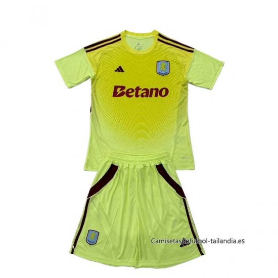 Camiseta Aston Villa Portero Nino 2025-2026 Amarillo - Haga un click en la imagen para cerrar