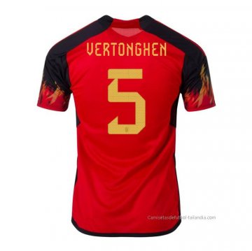 1ª Camiseta Belgica Jugador Vertonghen 2022 1ª Camiseta Belgica Jugador Vertonghen 2022