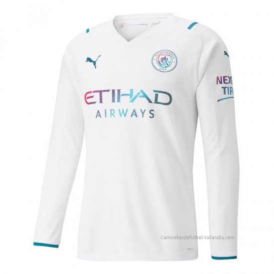 2ª Camiseta Manchester City Manga Larga 2021-2022 - Haga un click en la imagen para cerrar
