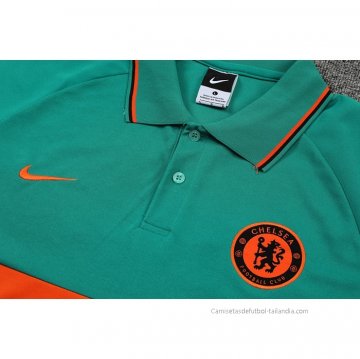 Camiseta Polo del Chelsea 2022-2023 Verde y Naranja