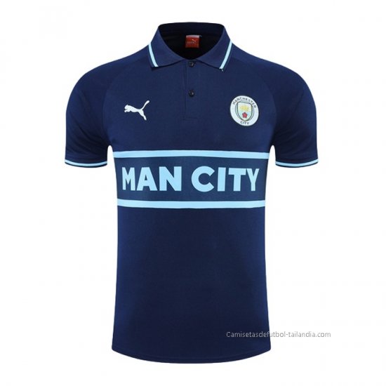 Camiseta Polo del Manchester City 2022-2023 Azul Marino - Haga un click en la imagen para cerrar