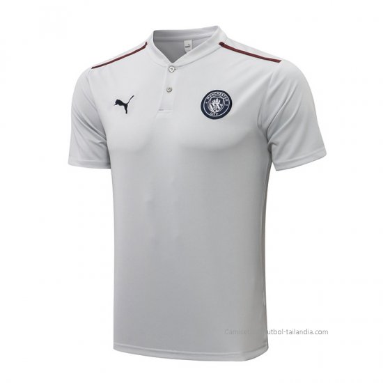Camiseta Polo del Manchester City 2021-2022 Gris - Haga un click en la imagen para cerrar