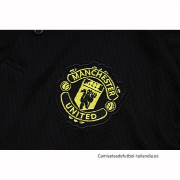Camiseta Polo del Manchester United 2025-2026 Negro Amarillo