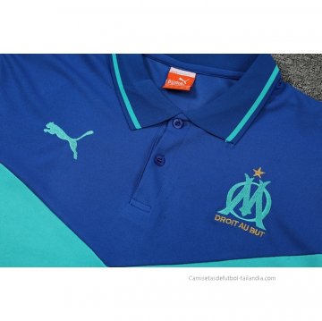 Camiseta Polo del Olympique Marsella 2022-2023 Azul y Verde