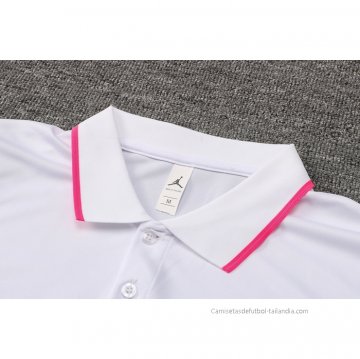 Camiseta Polo del Paris Saint-Germain Jordan 2021-2022 Blanco