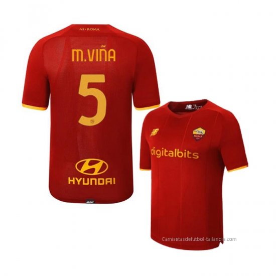 1ª Camiseta Roma Jugador M.Vina 2021-2022 - Haga un click en la imagen para cerrar