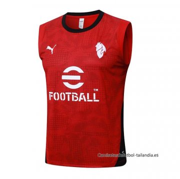 Camiseta de Entrenamiento AC Milan Sin Mangas 2025-2026 Rojo