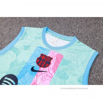 Camiseta de Entrenamiento Barcelona Sin Mangas 2023-2024 Azul