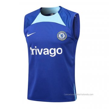 Camiseta de Entrenamiento Chelsea Sin Mangas 2022-2023 Azul Oscuro Camiseta de Entrenamiento Chelsea Sin Mangas 2022-2023 Azul Oscuro