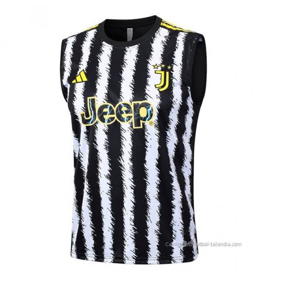 Camiseta de Entrenamiento Juventus Sin Mangas 2023-2024 Negro y Blanco - Haga un click en la imagen para cerrar