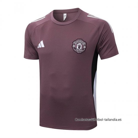 Camiseta de Entrenamiento Manchester United 2025-2026 Marron - Haga un click en la imagen para cerrar