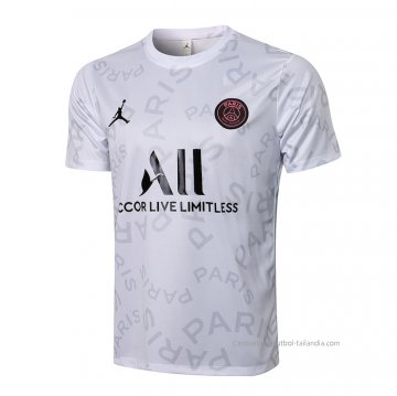 Camiseta de Entrenamiento Paris Saint-Germain Jordan 2021-2022 Blanco Camiseta de Entrenamiento Paris Saint-Germain Jordan 2021-2022 Blanco