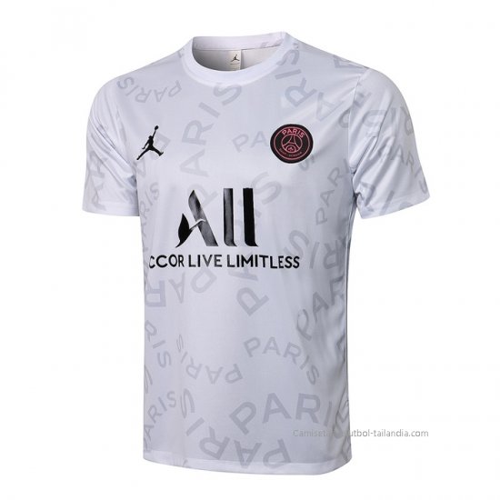 Camiseta de Entrenamiento Paris Saint-Germain Jordan 2021-2022 Blanco - Haga un click en la imagen para cerrar