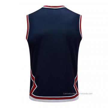 Camiseta de Entrenamiento Paris Saint-Germain Jordan Sin Mangas 2023-2024 Azul