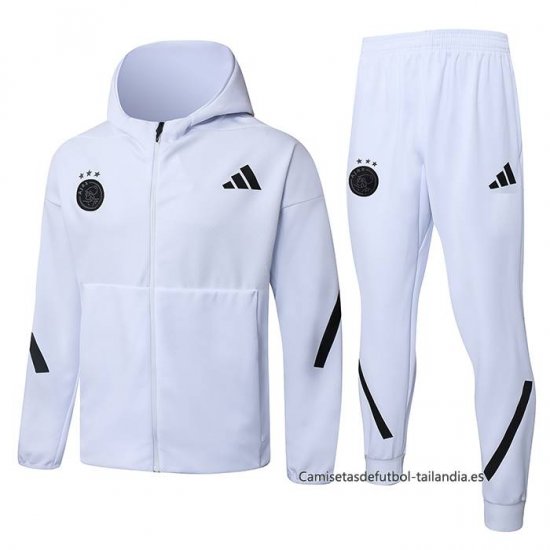 Chandal con Capucha del Ajax 2025-2026 Blanco - Haga un click en la imagen para cerrar