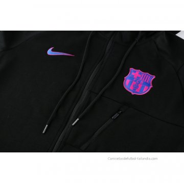 Chandal con Capucha del Barcelona 2021-2022 Negro