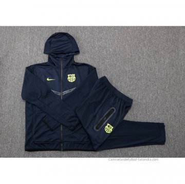 Chandal con Capucha del Barcelona 2022-2023 Azul