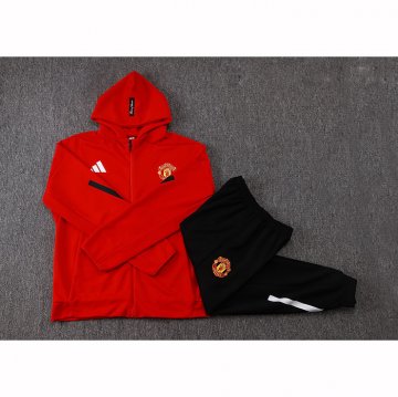 Chandal con Capucha del Manchester United 2025-2026 Rojo
