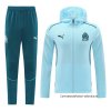 Chandal con Capucha del Olympique Marsella 2024-2025 Azul Chandal con Capucha del Olympique Marsella 2024-2025 Azul
