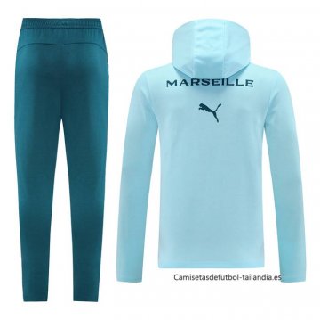 Chandal con Capucha del Olympique Marsella 2024-2025 Azul