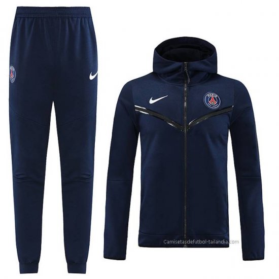 Chandal con Capucha del Paris Saint-Germain 2022-2023 Azul - Haga un click en la imagen para cerrar