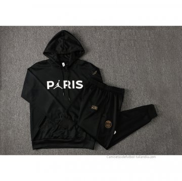 Chandal con Capucha del Paris Saint-Germain Jordan 2021-2022 Negro