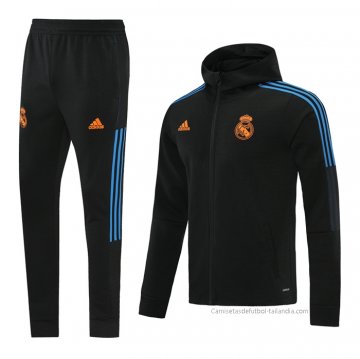 Chandal con Capucha del Real Madrid 2021-2022 Negro