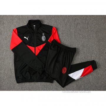 Chandal de Chaqueta del AC Milan 2021-2022 Negro