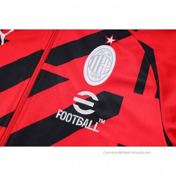 Chandal de Chaqueta del AC Milan 2022-2023 Rojo y Negro