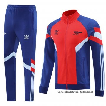 Chandal de Chaqueta del Arsenal 2024-2025 Rojo Azul