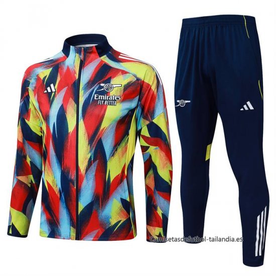 Chandal de Chaqueta del Arsenal Nino 2025-2026 Azul Amarillo Rojo - Haga un click en la imagen para cerrar