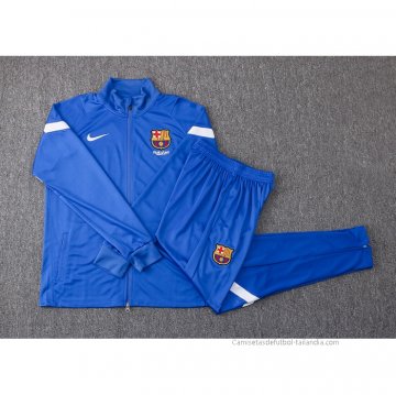 Chandal de Chaqueta del Barcelona 2021-2022 Azul y Blanco