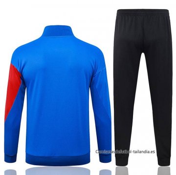 Chandal de Chaqueta del Barcelona Nino 2025-2026 Azul Rojo