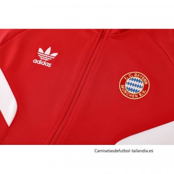 Chandal de Chaqueta del Bayern Munich Nino 2024-2025 Rojo Blanco